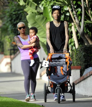 Diapers And Donks: Wiz Khalifa, Amber Rose And Baby Bash Stroll Runyon Canyon