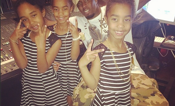 Stuntin’ Like Their Daddy: Diddy’s Daughters Kick It In The Studio And Hit The Nae Nae With Big Bro Christian [Video/Photos]