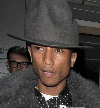 Coupled Up: Pharrell Takes His Wife And Big Azz Hat On A Dinner Date At Nobu [Photos]