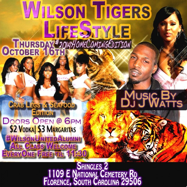 Wilson Homecoming LifeStyle Jumpoff @ Shingles 2 Florence, SC #Thursday Oct. 16