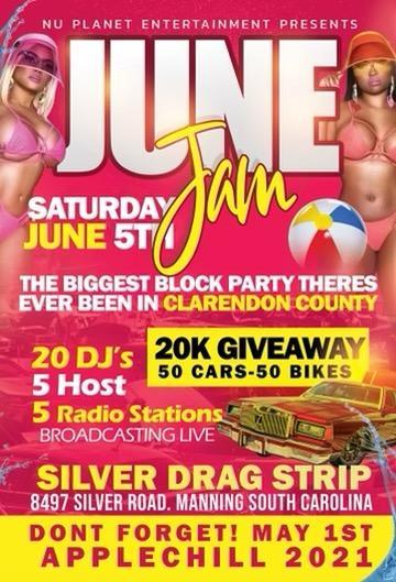 June Jam Featuring Mooski and Toosii #Saturday June 5th at Silver Drag Strip #ManningSC