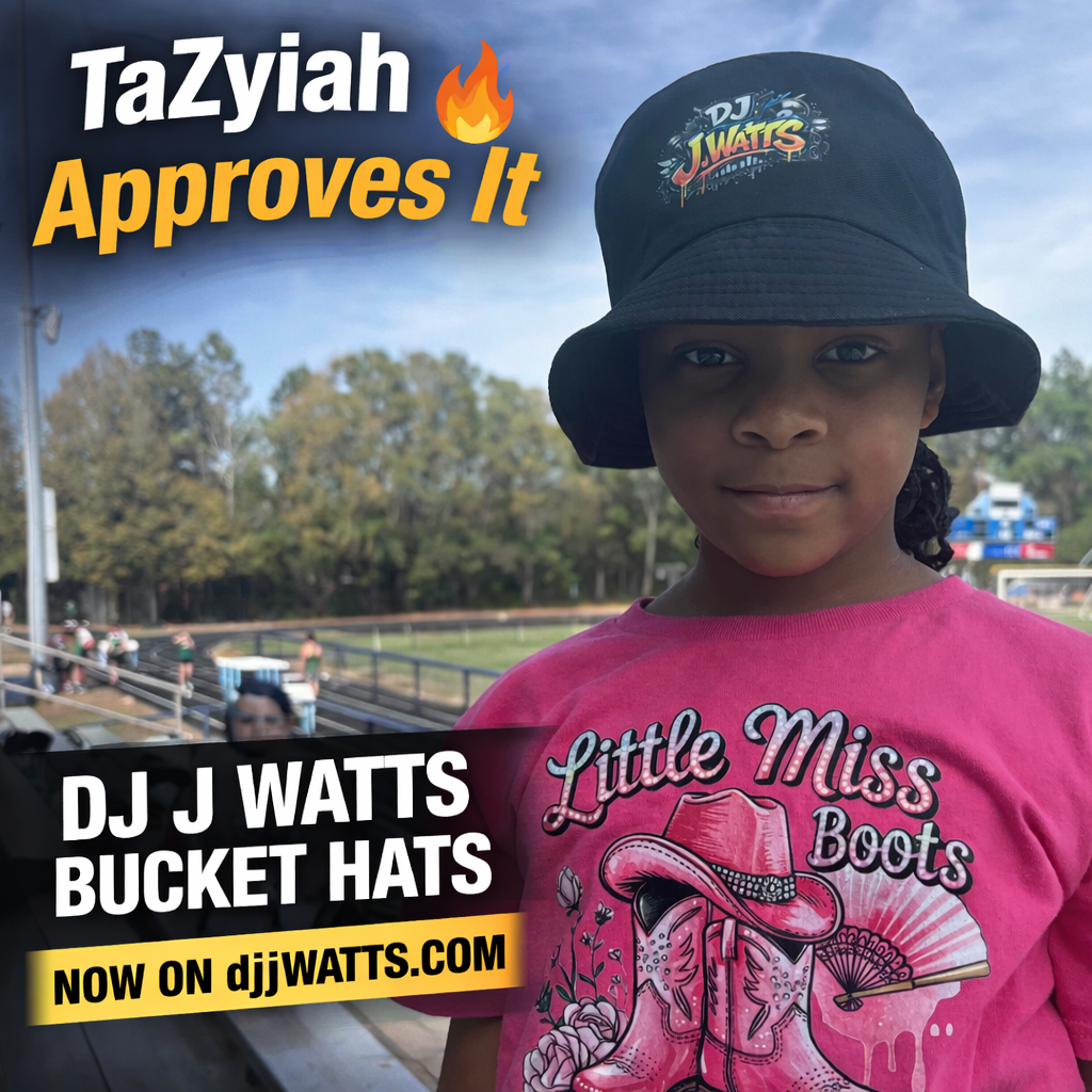 DJ J WATTS Signature Black Bucket Hat - Image 2