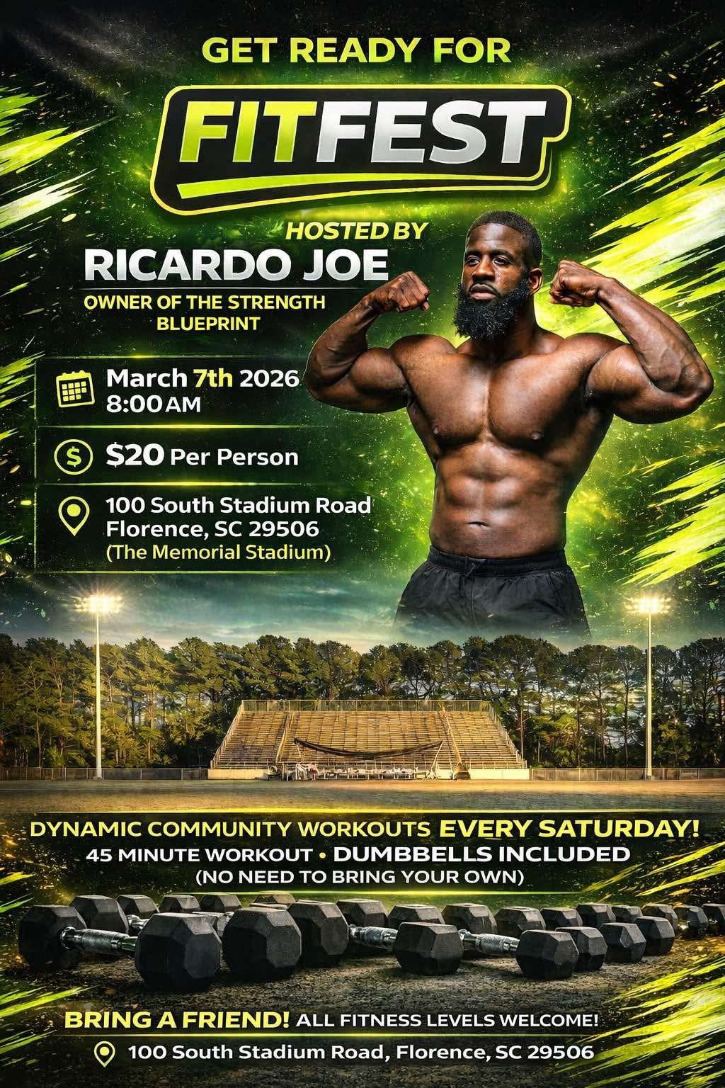 FITFEST Florence SC | Community Fitness Event with Ricardo Joe
