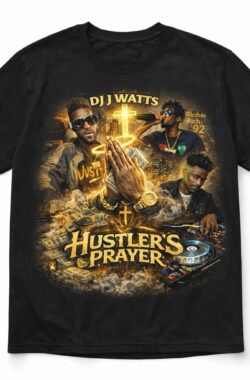 Hustler’s Prayer – DJ J Watts Edition Graphic Tee (Black)