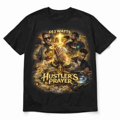 Hustler’s Prayer – DJ J Watts Edition Graphic Tee (Black)