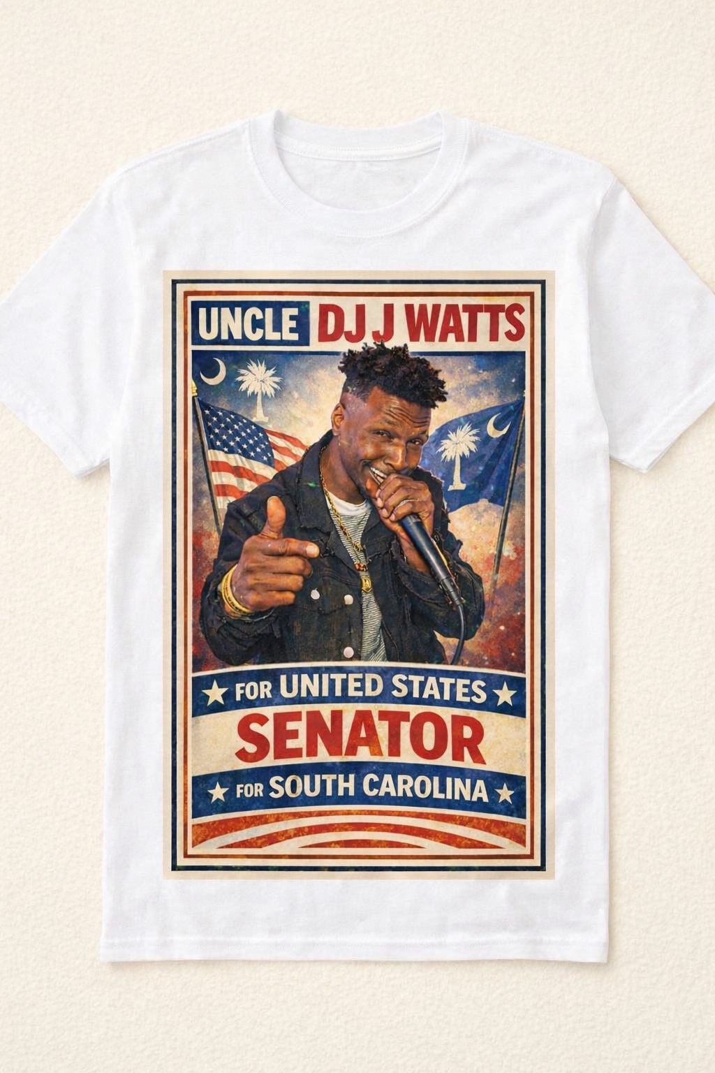 Uncle DJ J Watts for U.S. Senator South Carolina Graphic T-Shirt