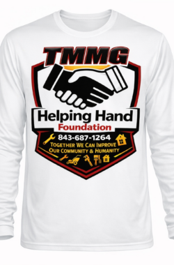 TMMG Helping Hand Foundation White Dri-Fit Long Sleeve Shirt