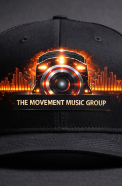 TMMG Trucker Snapback Hat – The Movement Music Group Train Logo (All Black)