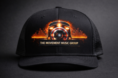 TMMG Trucker Snapback Hat – The Movement Music Group Train Logo (All Black)