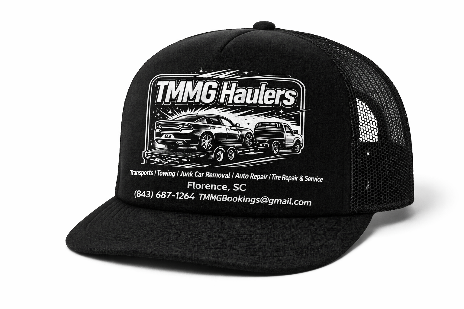 TMMG Haulers Black Trucker SnapBack Hat