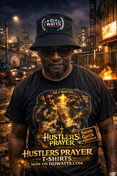 Hustler’s Prayer – DJ J Watts Edition Graphic Tee (Black)