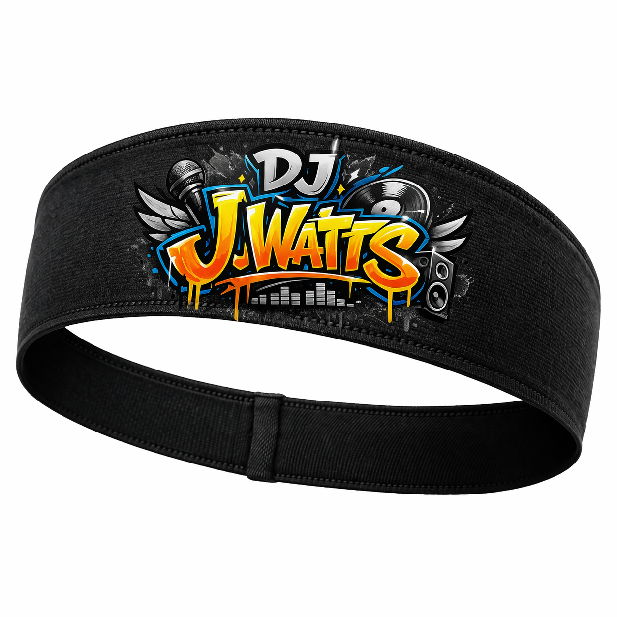 DJ J Watts Dri-FIT Performance Headband – Black Edition